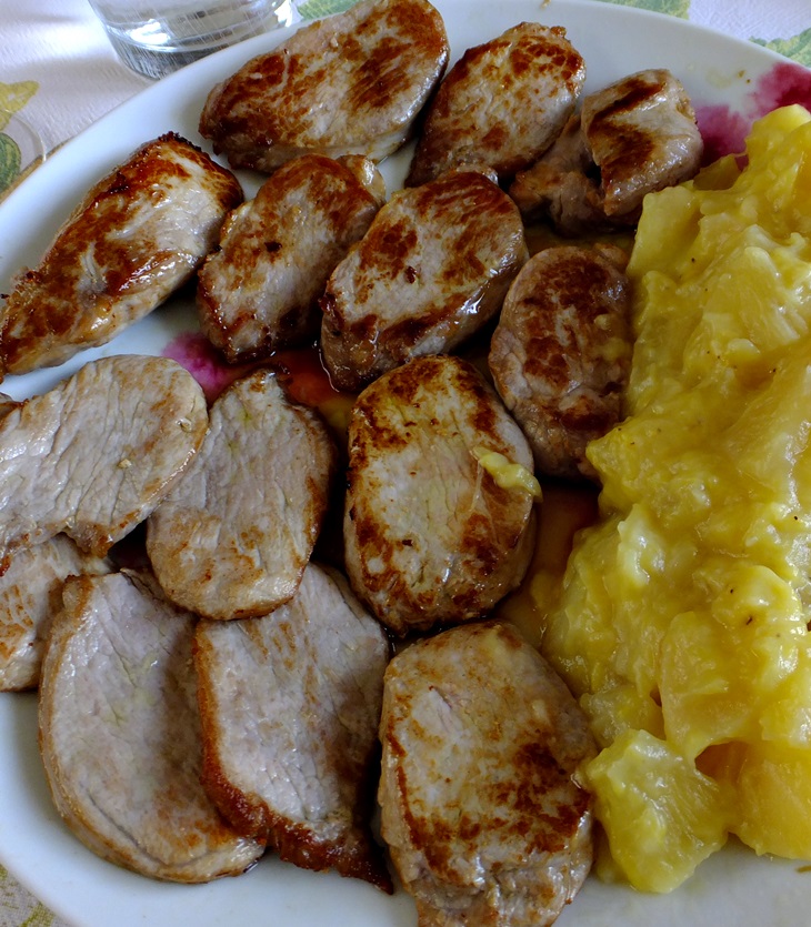 Solomillo de cerdo con salsa de&nbsp;frutas