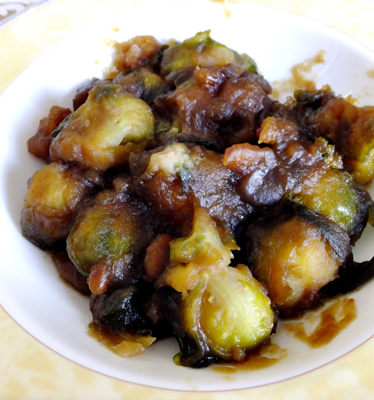 Coles de Bruselas con&nbsp;castañas