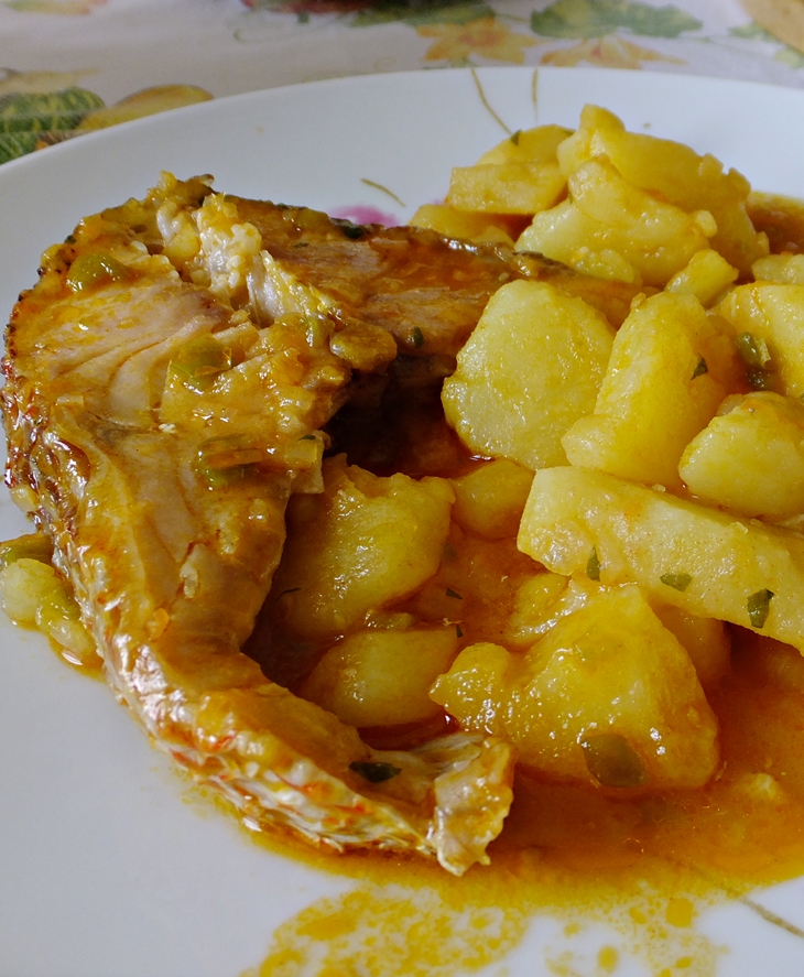 Pinto (o maragota) con&nbsp;patatas