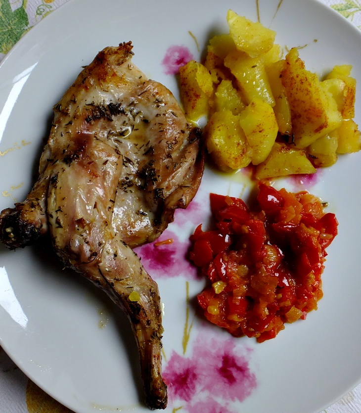 Conejo al horno con&nbsp;fritada