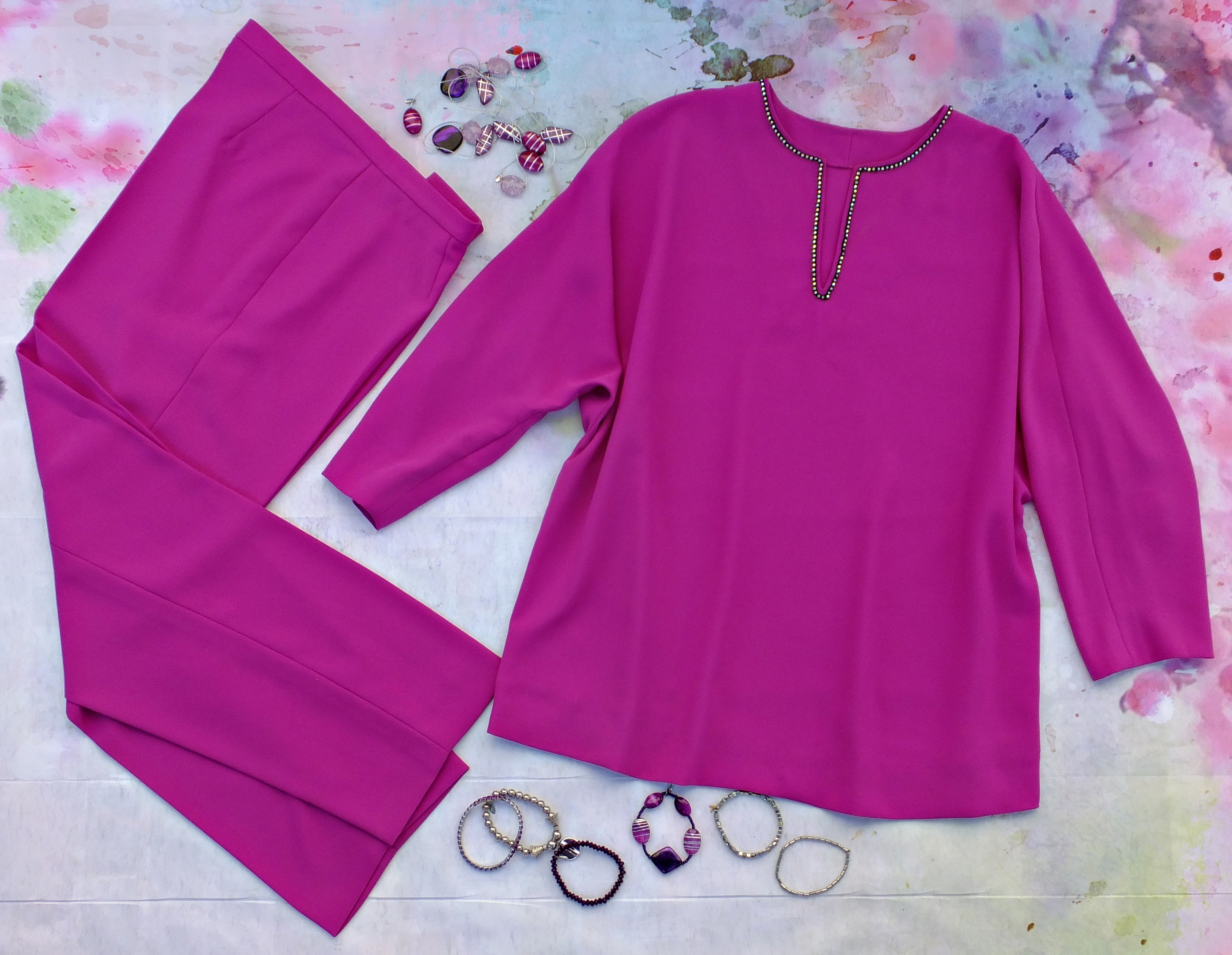 Blusón pantalón Fucsia 4