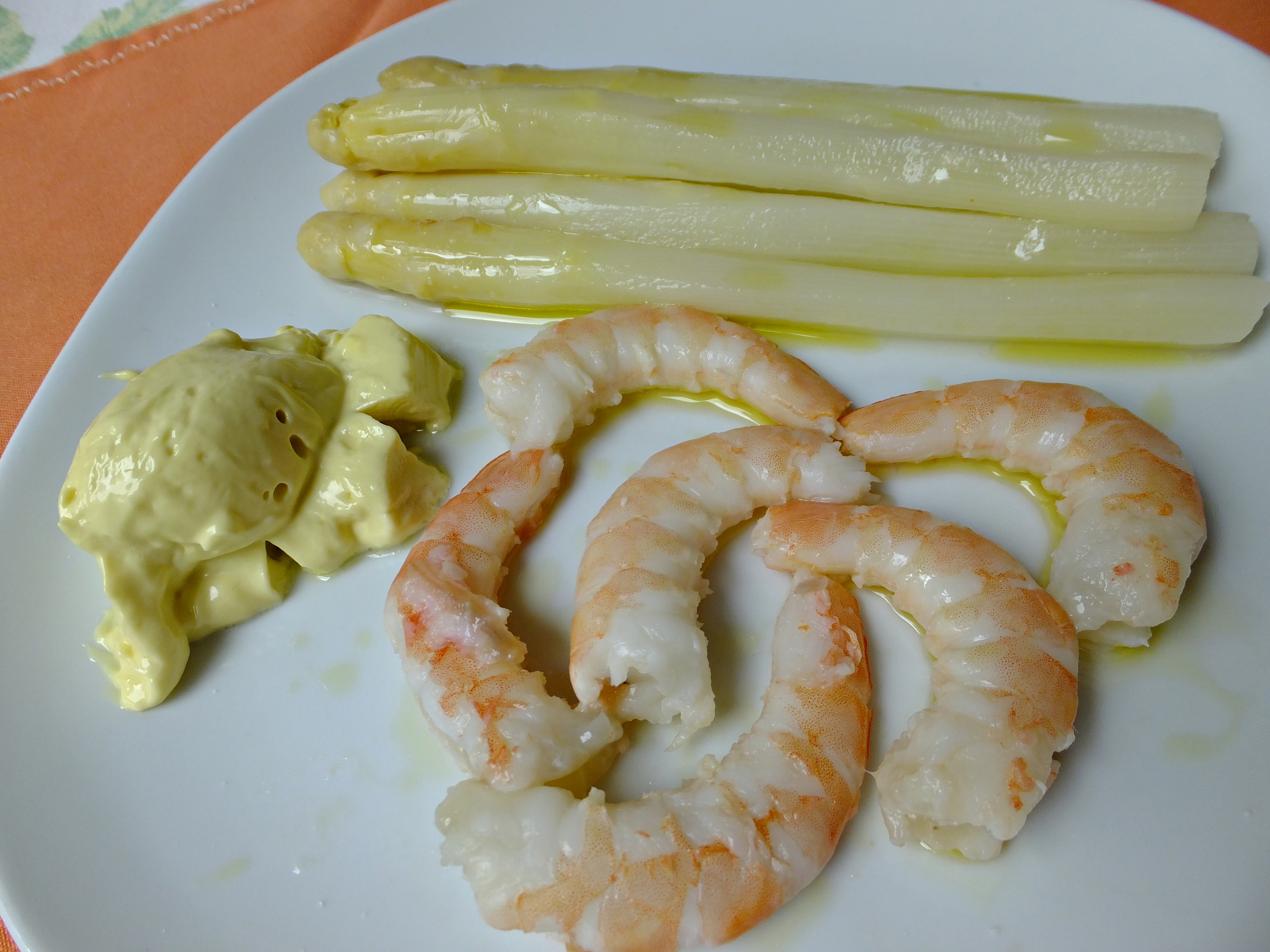 Espárragos langostinos 1