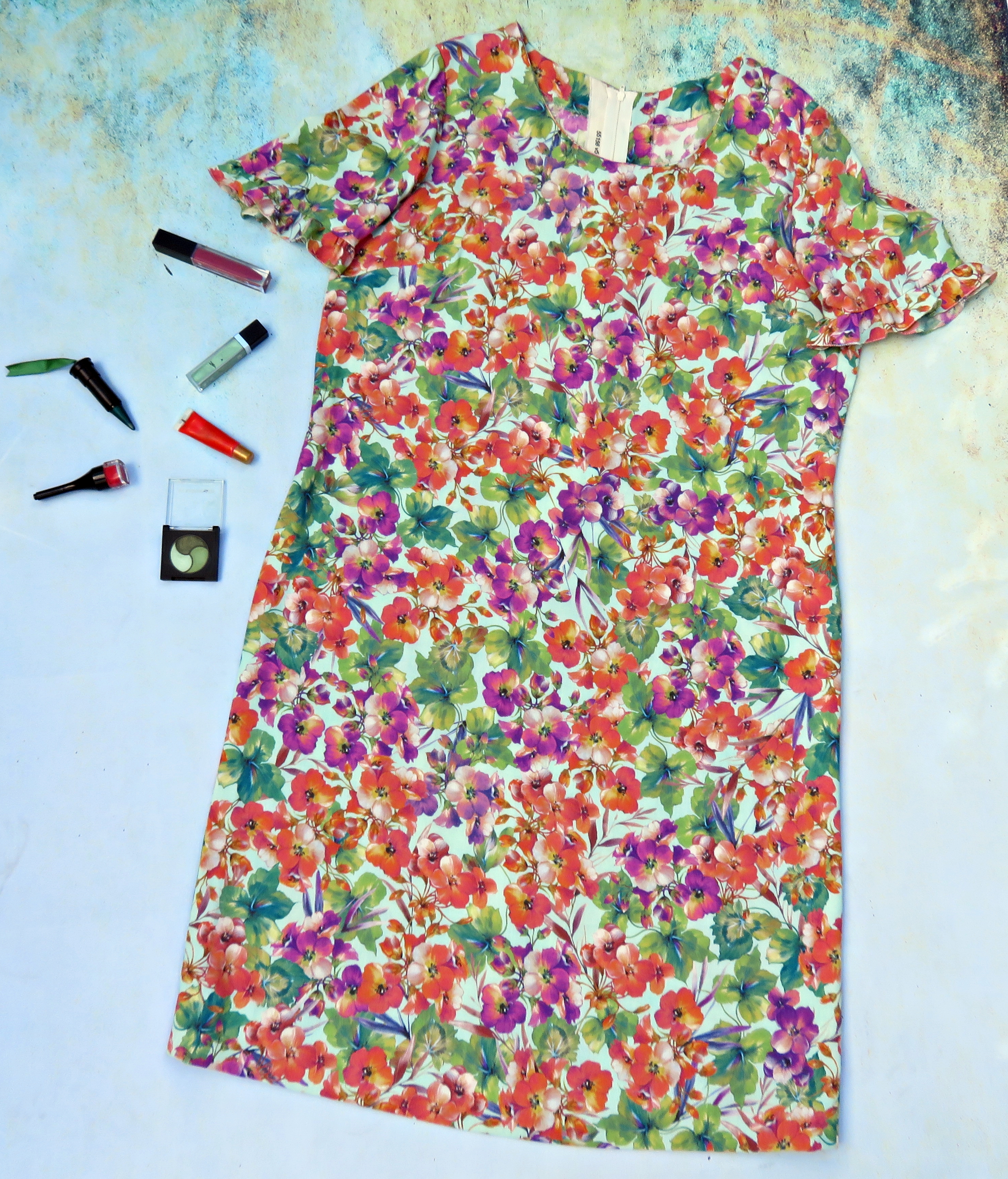 Vestido flores lana 1