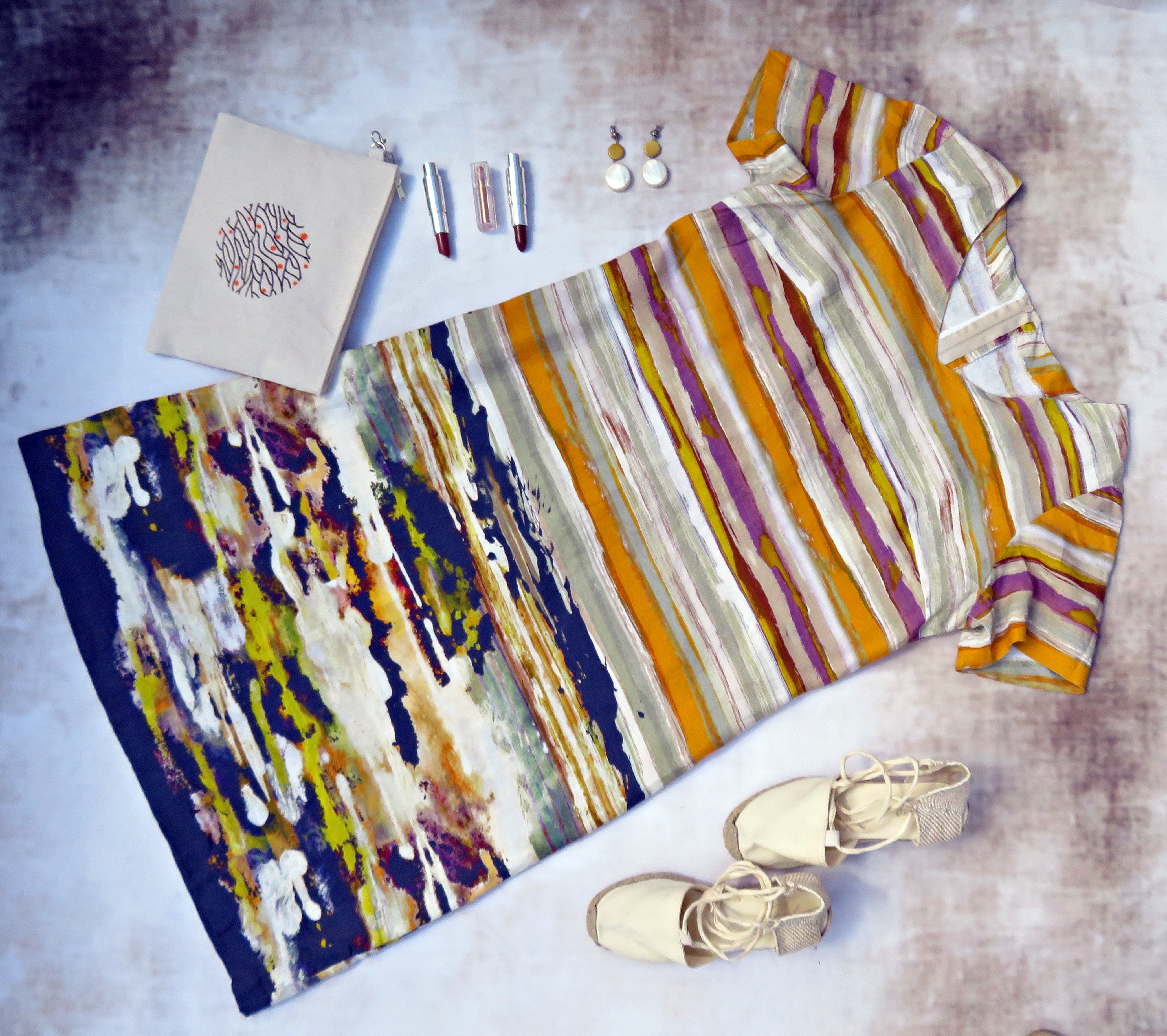 Vestido lino rayas 3