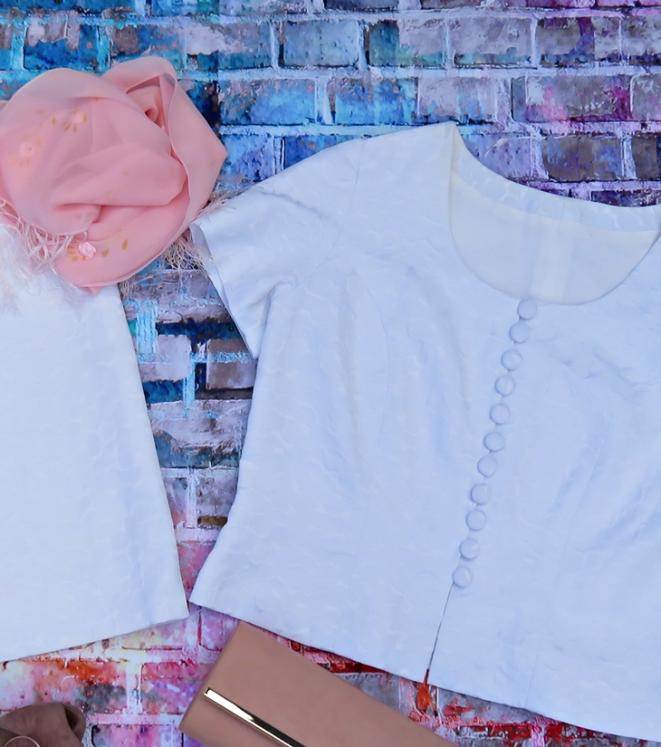 Blusa y falda blanca piqué (2009)