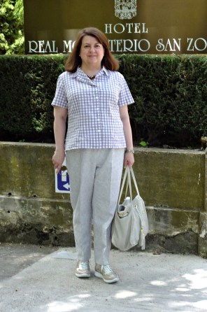 Blusa pantalón beig 3