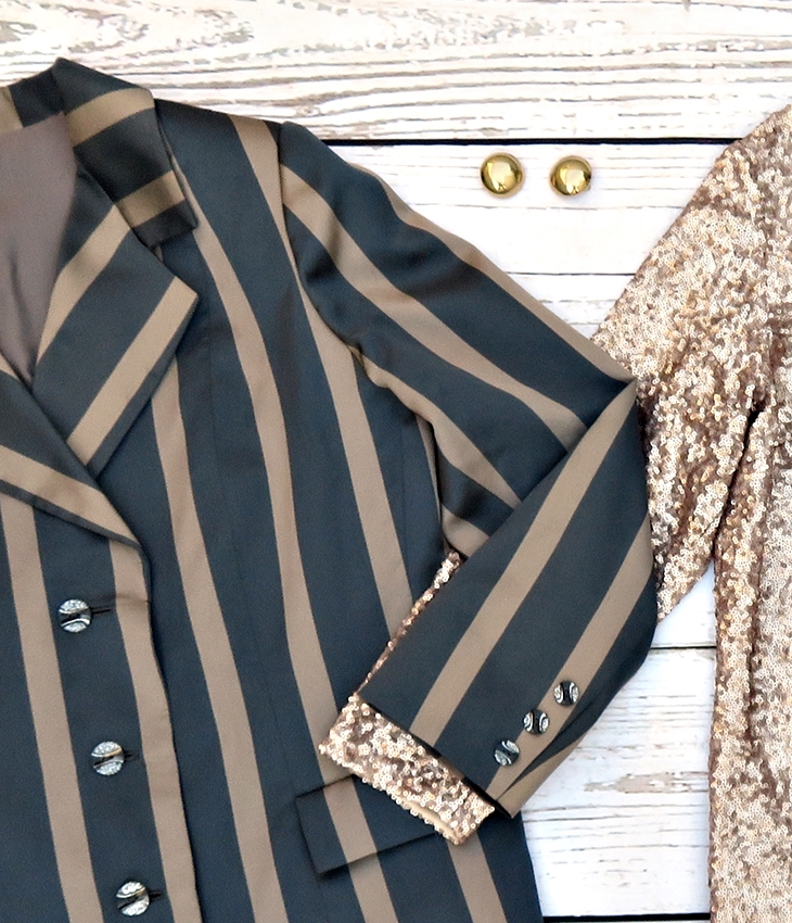 Traje pantalón azul rayas (2011)