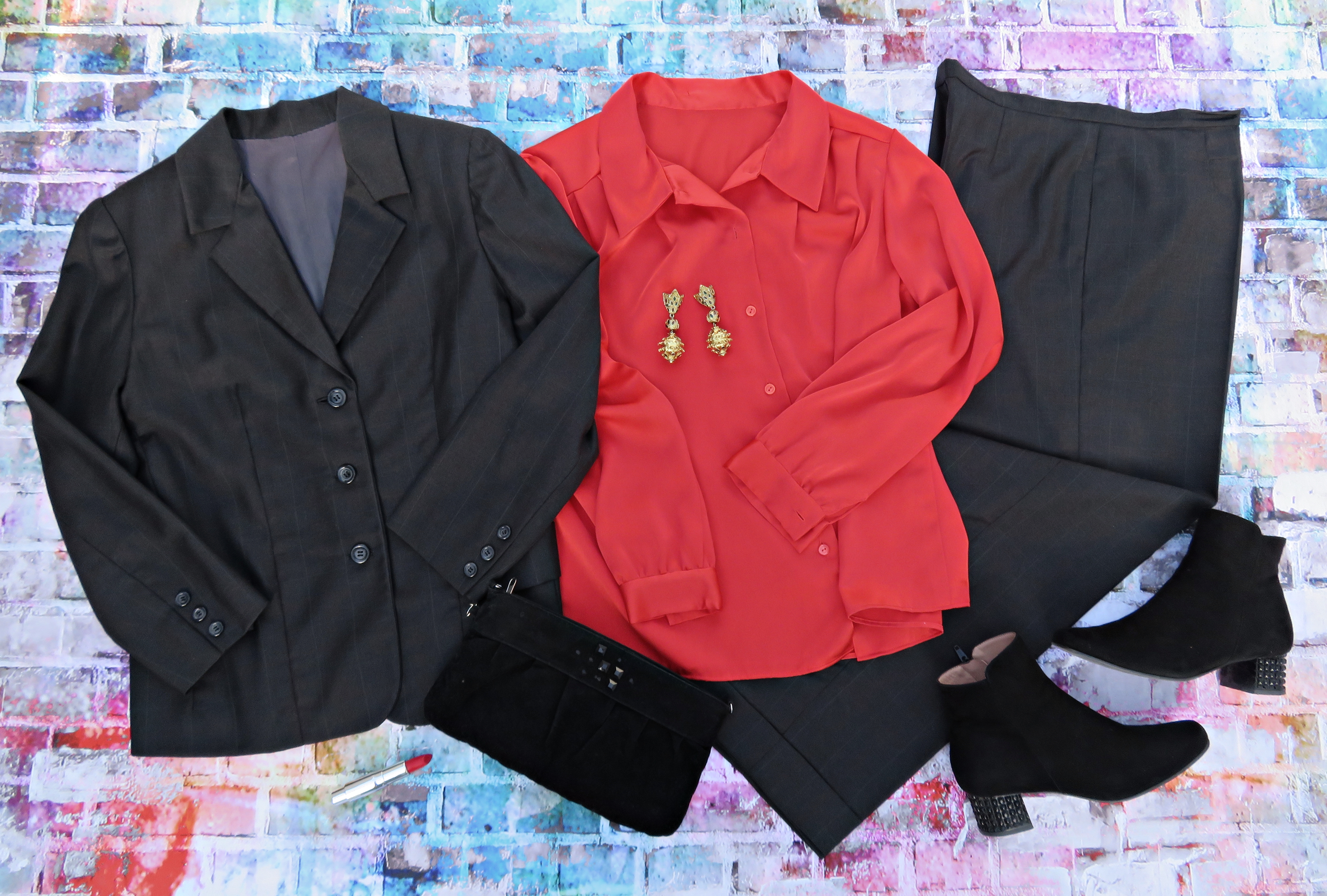 Traje pantalón gris oscuro 1