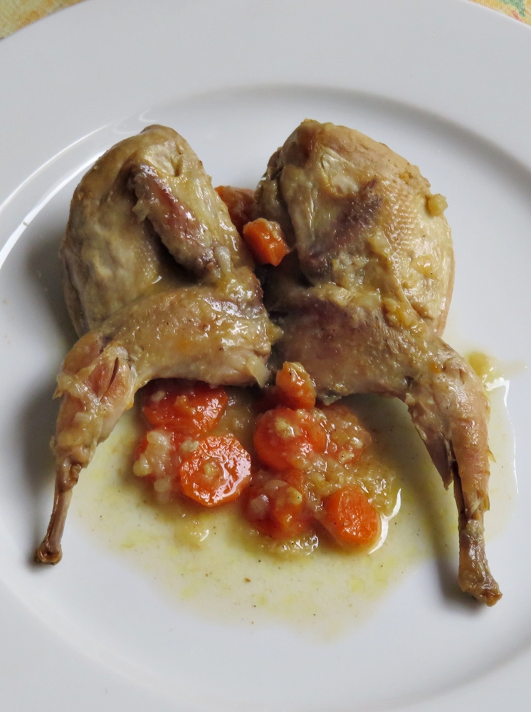 Codornices estofadas