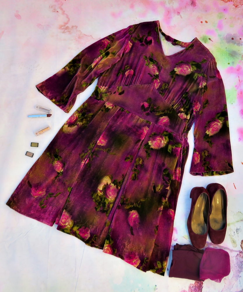 Vestido de terciopelo rosa (2017)