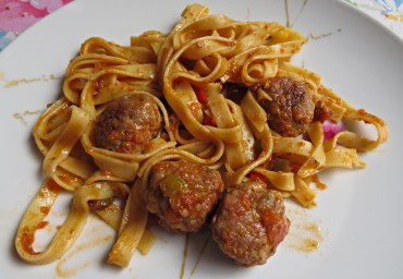 Tallarines albóndigas 1