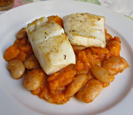 Bacalao plancha alubias batata 1