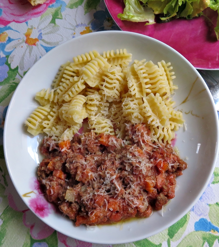 Pasta con salsa&nbsp;boloñesa