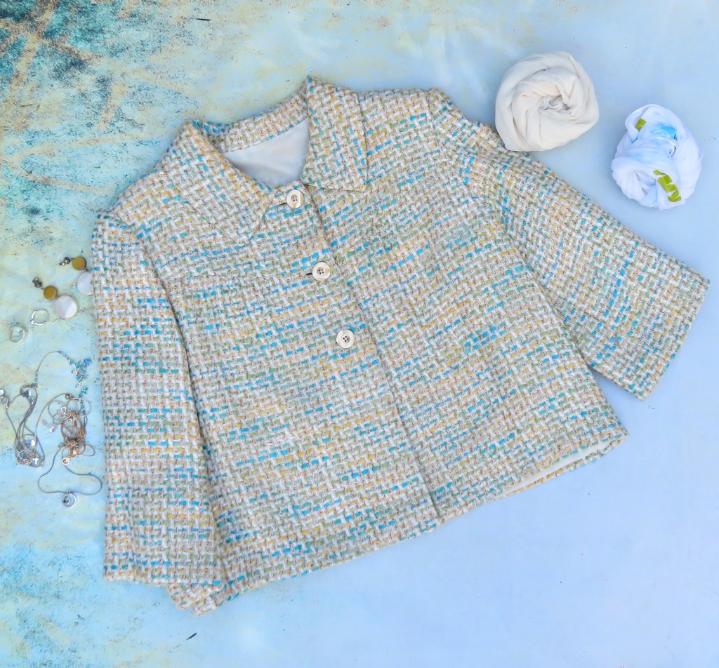 Chaqueta crema y turquesa (2002)