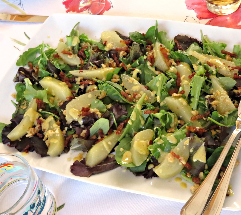 Ensalada de pera, beicon y&nbsp;mostaza