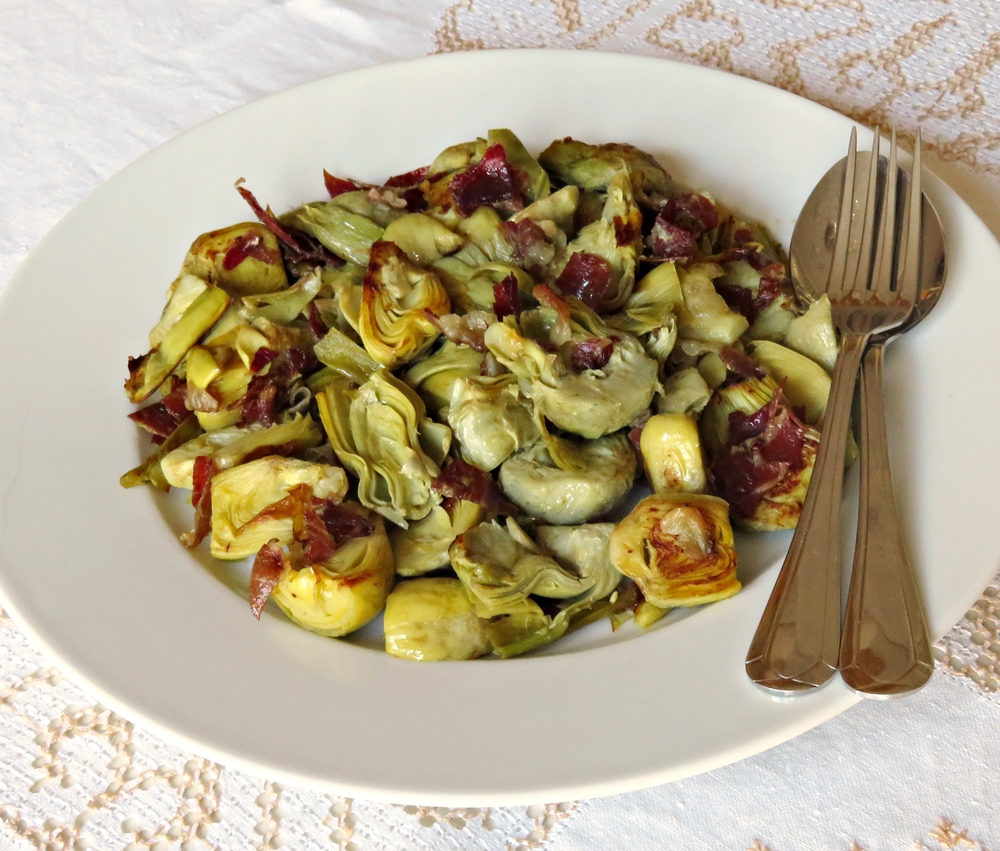 Alcachofas con jamón