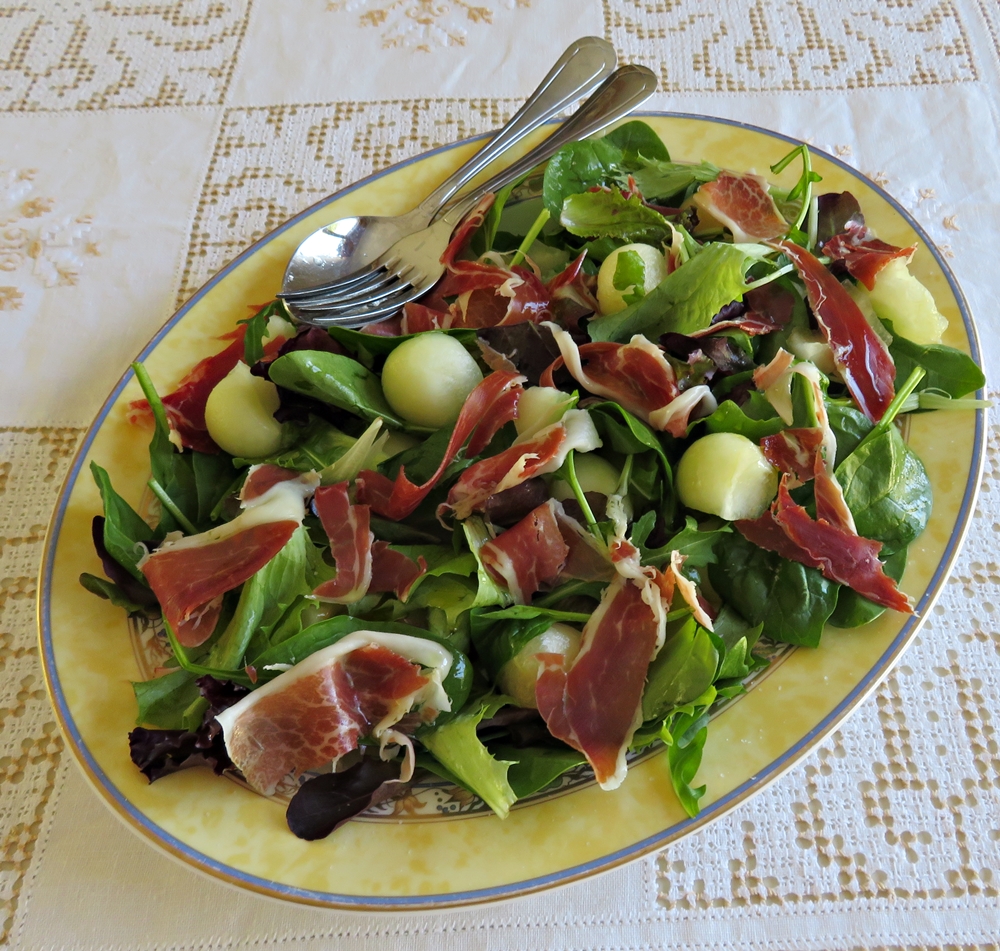 Ensalada con melón y&nbsp;jamón