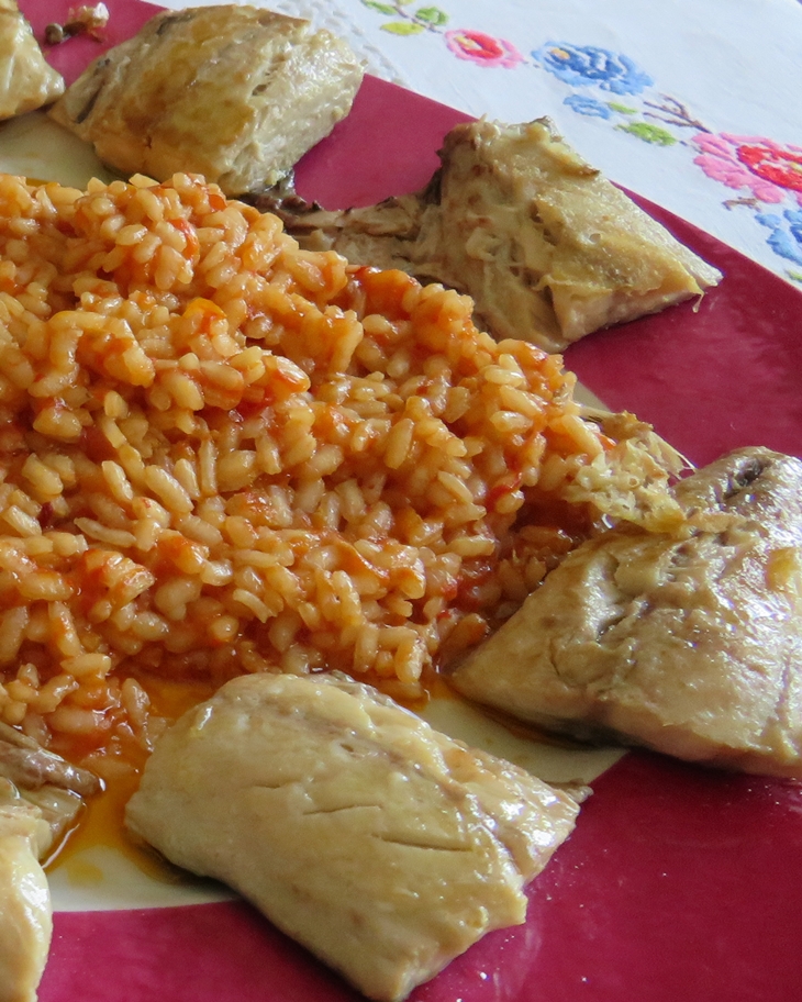 Caballa con arroz