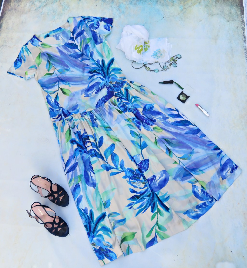 Vestido largo flores azules&nbsp;(2021)