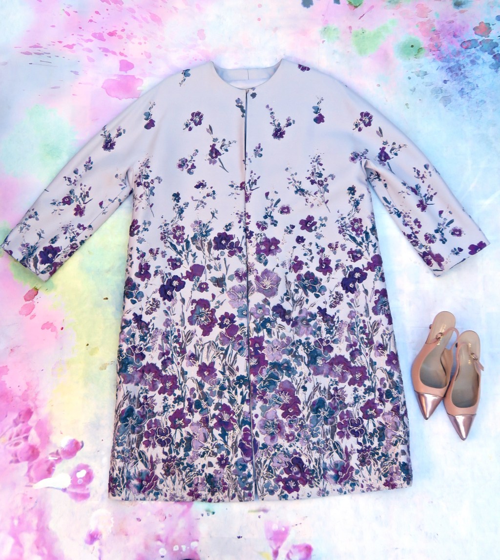 Abrigo brocado malva&nbsp;(2017)