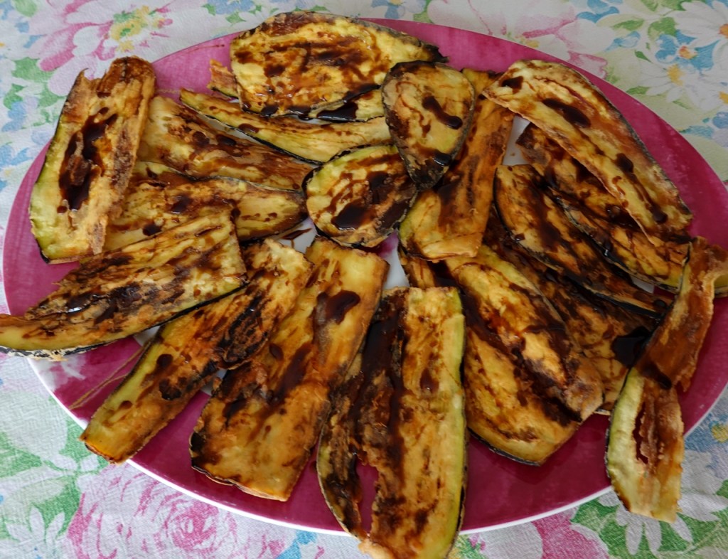 Berenjena crujiente con miel de&nbsp;caña